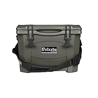 Grizzly 15 Cooler | 15 qt Ice Chest Durable Rotomolded Insulated | Made in USA | Warranty for Life | For Beach Boat Camping Fishing Hunting | G15