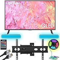 Samsung QN32Q60CA 32 Inch QLED 4K Smart TV (2023) Bundle with Monster TV Full Motion Wall Mount for 32