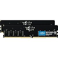 Crucial RAM 32GB Kit (2x16GB) DDR5 5600MHz (or 5200MHz or 4800MHz) Desktop Memory CT2K16G56C46U5
