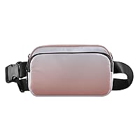 Pink Gradient Fanny Packs for Women Men Everywhere Belt Bag Fanny Pack Crossbody Bags for Women Fashion Waist Packs with Adjustable Strap Belt Purse for Travel Shopping Cycling Workout Hiking