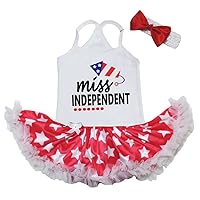 Petitebella Independence Day Theme Halter Baby Dress Nb-18m