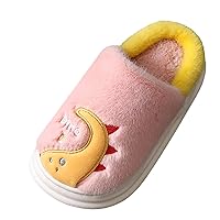 Fluff Slippers for Girls Fashion Autumn And Winter Boys And Girls Slippers Flat Bottom Thick Girls Flip Flops Size 5