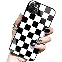 Checkerboard Phone Case Compatible with iPhone Grid Lattice Plaid Tartan Damier Chessboard Checker Flag Cover (iPhone 13 Mini, 1)
