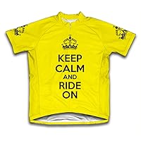 Keep Calm and Ride On Short Sleeve Cycling Jersey for Men