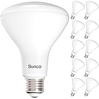 Sunco Lighting 10 Pack BR30 LED Bulbs, Indoor Flood Lights 11W Equivalent 65W 2700K Soft White 850 Lumens, E26 Base, 25K Lifetime Hours Interior Dimmable Recessed Can Light Bulbs - UL & Energy Star