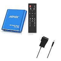 HDMI Media Player with One More Power Adapter, Blue Mini 1080p Full-HD Ultra HDMI MP4 Player for -MKV/RM/ MP4 / AVI etc- HDD USB Flash Drive/HDD and SD Card