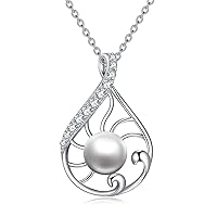 YFN Ocean Theme Necklace Sterling Silver Sea Pendant Summer Beach Jewelry Gifts for Women Girls