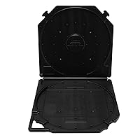 10 Inch Empty Tape Reel Storage Box, Anti Scratches Anti Shocks Carrying Handle Plastic Material, Reel to Reel Tape Storage Case for Sound Tapes (Black)