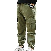 YiZYiF Kids Boys Cargo Joggers Pants Elastic Waist Jogging Hiking Camping Athletic Pants Summer Casual Trousers Sweatpants