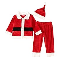 Baby Boy Beach Outfit Toddler Kids Baby Boys Girls Christmas Clothes Set Long Gender Neutral Toddler (Red, 4-5 Years)