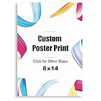 INTELLIMADE Custom High-Resolution Poster Prints, Upload Your Image Photo, Personalized Photo to Poster Printing, Odorless, Durable and Waterproof, Home Decor Wall Art Prints(Unframed,8×14)