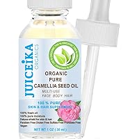 ORGANIC CAMELLIA SEED OIL 100% PURE REFINED COLD PRESSED 100% Pure Moisture Skin Hair Supplement. 1 Fl. oz. - 30 ml
