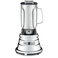 Waring Commercial BB900S 1/2 HP Chrome Bar Blender with 32-Ounce Stainless Steel Container, 1-Quart, Silver