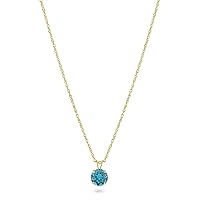 Femme Luxe Simulated Birthstone Pendant for Women, All Birthstone, 14K Yellow Gold, 18