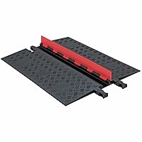 Guard Dog GD1X75-O/B Polyurethane Heavy Duty 1 Channel Low Profile Cable Protector with ADA Compliant Ramp, Orange Lid with Black Ramp, 36