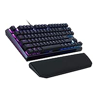 USB MK730 Tenkeyless Gaming Mechanical Keyboard with Brown Switches, Cherry MX, RGB Per-Key Lighting and Removable Wrist Rest
