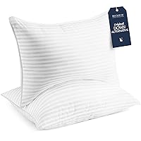 Bed Pillows King Size Set of 2 - Down Alternative Bedding Gel Cooling Big Pillow for Back, Stomach or Side Sleepers
