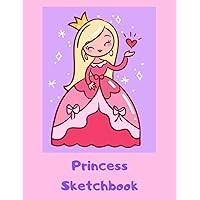 Princess Sketchbook: for drawing and sketching, 100 pages of blank paper, 8.5 x 11 in