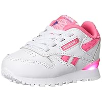 Reebok Unisex-Child Classic Leather Step N Flash Light Up Sneaker