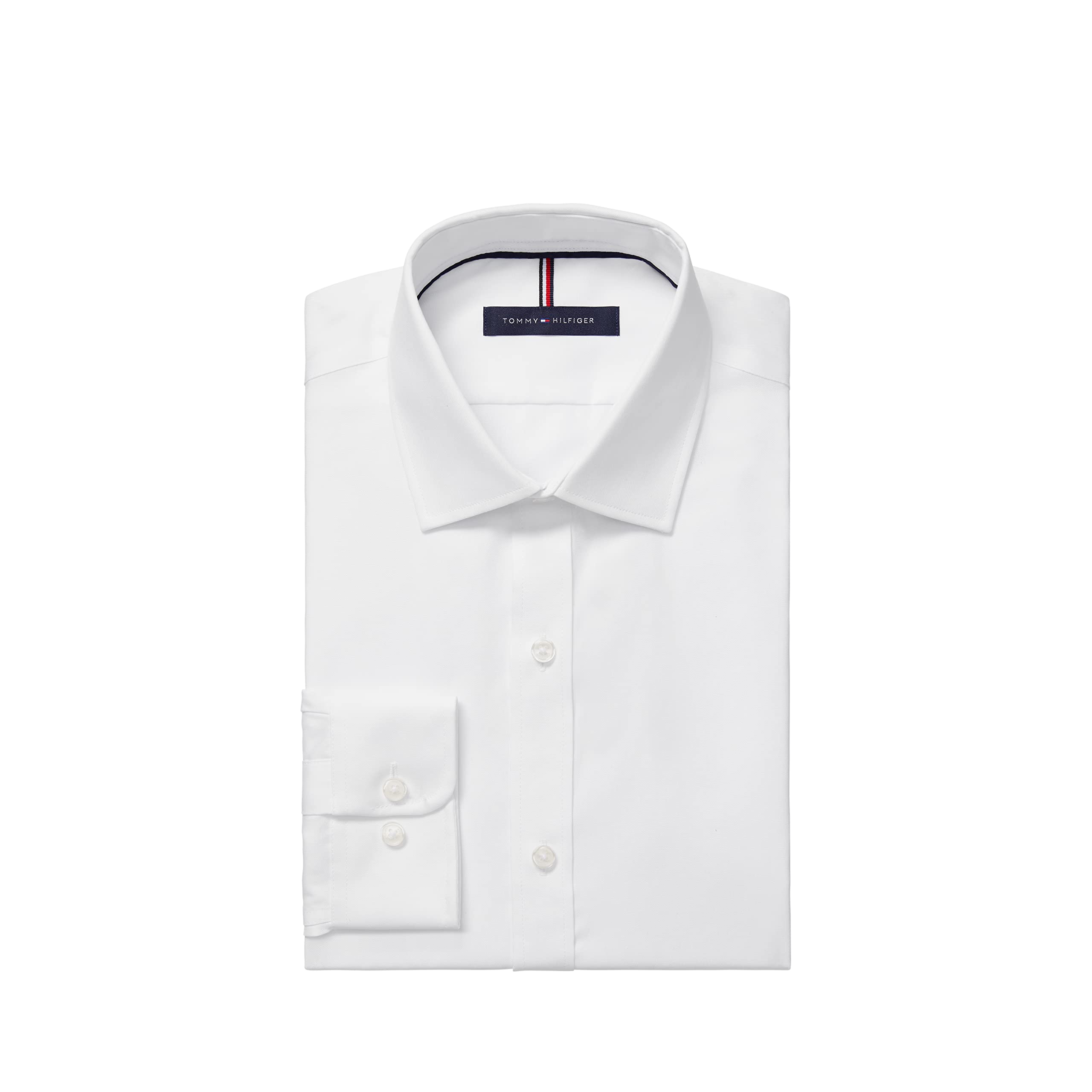 Tommy Hilfiger Men's Dress Shirt Slim Fit Non Iron Solid