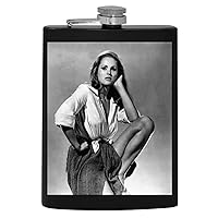 Ursula Andress - 8oz Black Hip Alcohol Drinking Flask Rare TNW #G842351