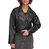 Levi's Women's Faux Leather Cropped Moto Jacket