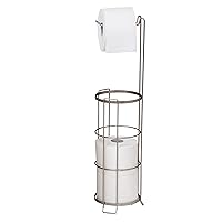 Toilet Paper Holder with Pole, Satin Nickel