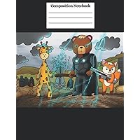 Kawaii Composition Notebook: Beautiful Art Design of a Famous Hollywood Movie Scene Reimagined with Cute Kawaii Style Animals. Artwork Titled 