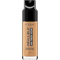 L'Oreal Paris Makeup Infallible Up to 24 Hour Fresh Wear Foundation, Honey Bisque, 1 fl; Ounce (Pack of 2)