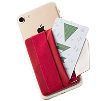Sinjimoru Phone Grip Credit Card Holder with Flap, Secure Stick-On Wallet as Phone Finger Strap Adhesive ID Card Case for iPhone Case. Sinji Pouch B-Flap