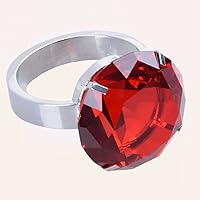 LONGWIN 50mm Crystal Diamond Paperweight Napkin Holder Wedding Favor Red(Pack of 4)