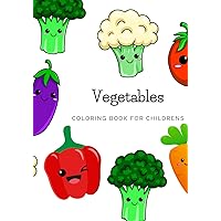 Vegetable coloring book for childrens 3+