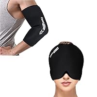 Comfitech Migraine Relief Hat for Headache & Elbow Ice Pack for Tendonitis and Tennis Elbow