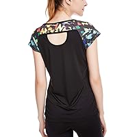 icyzone Workout Running Shirts for Women - Fitness Gym Yoga Exercise Short Sleeve T Shirts Open Back Tops