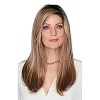 Long 18 Inch Top Billing Top-of-The-Head Hair Topper Wig, RL17/23SS Iced Latte Macchiato