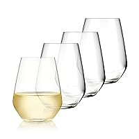 Libbey Signature Greenwich Stemless Wine Glasses Set of 6, Modern Wine Glasses for Red and White Wine, Ideal Kitchen Christmas Gifts for All Occasions