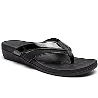 MEGNYA Comfortable Flip Flops for Women, Arch Support Walking Sandals Outdoor, Casual Orthotic Sandals
