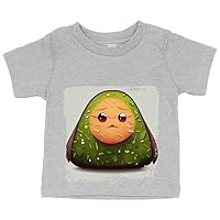 Kawaii Design Baby Jersey T-Shirt - Cute Avocado Baby T-Shirt - Graphic T-Shirt for Babies