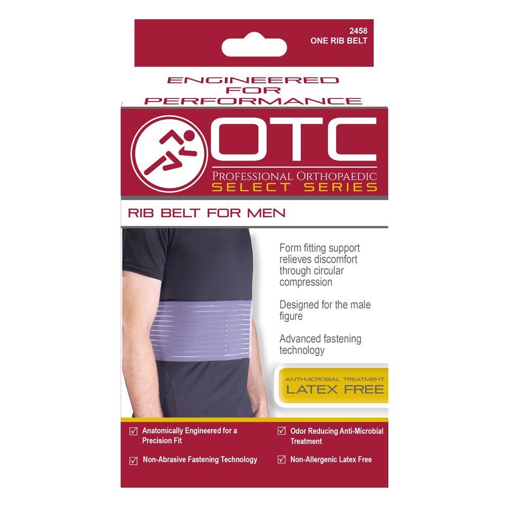 OTC Rib Belt for Men, 6-inch Elastic Chest Compression, Select Series, Large