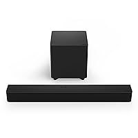 VIZIO V-Series 2.1 Compact Home Theater Sound Bar with DTS Virtual:X, Bluetooth, Wireless Subwoofer, Voice Assistant Compatible, Includes Remote Control