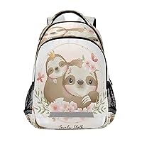 MNSRUU Cartoon Backpack for School Elementary,Kid Bookbag Cute Sloth Toddler Backpack