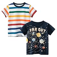 Boys' 4-Pack Excavator Short Sleeve Crewneck T-Shirts Top Tee Size 2-7 Years Toddler Boys' Value Pack Cotton T-Shirt