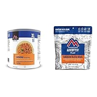 Mountain House Lasagna with Meat Sauce | Freeze Dried Survival & Emergency Food | #10 Can & Chicken Fajita Bowl | Freeze Dried Backpacking & Camping Food | 2 Servings | Gluten-Free