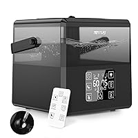 Terrug 6L Humidifiers for Bedroom Large Room, Warm & Cool Mist Humidifiers for Home, Quiet Air Humidifier & Essential Oil Diffusers With Remote Control, 360° Nozzle, Last up to 50H, 1-12H Timer(Black)