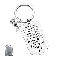 For Biker Keychain Motorcycle Keychain Gift Ride Safe Keychain New Driver Gift May Your Guardian Angel Ride With You Keychain Couple Lovers Keychain Valentines Day Birthday Gift for Boyfriend Husband