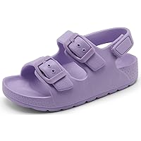 INMINPIN Toddler Boys Girls Buckle Sandals Comfort Open Toe Sandal with Adjustable Back Strap