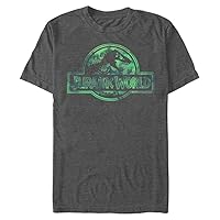 Jurassic Park Big & Tall World Jurassic Hunter Men's Short Sleeve Tee Shirt, Charcoal Heather, XX-Large Tall