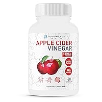 Pure Apple Cider Vinegar Capsules – 1300mg per Serving – Supports Weight Loss, Detox, Cleanse - Increased Metabolism & Energy, Improved Digestion – Natural & Potent – 30 Servings