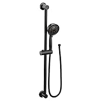 Moen 3667EPBL Collection Eco-Performance Handheld Showerhead with 69 Long Hose Featuring 30-Inch Slide Bar, Matte Black