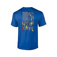 Fisherman Lure Flag Fishing Gear Events Deep Sea Saltwater Fishing Outdoors Short Sleeve Adult Unisex Graphic T-Shirt